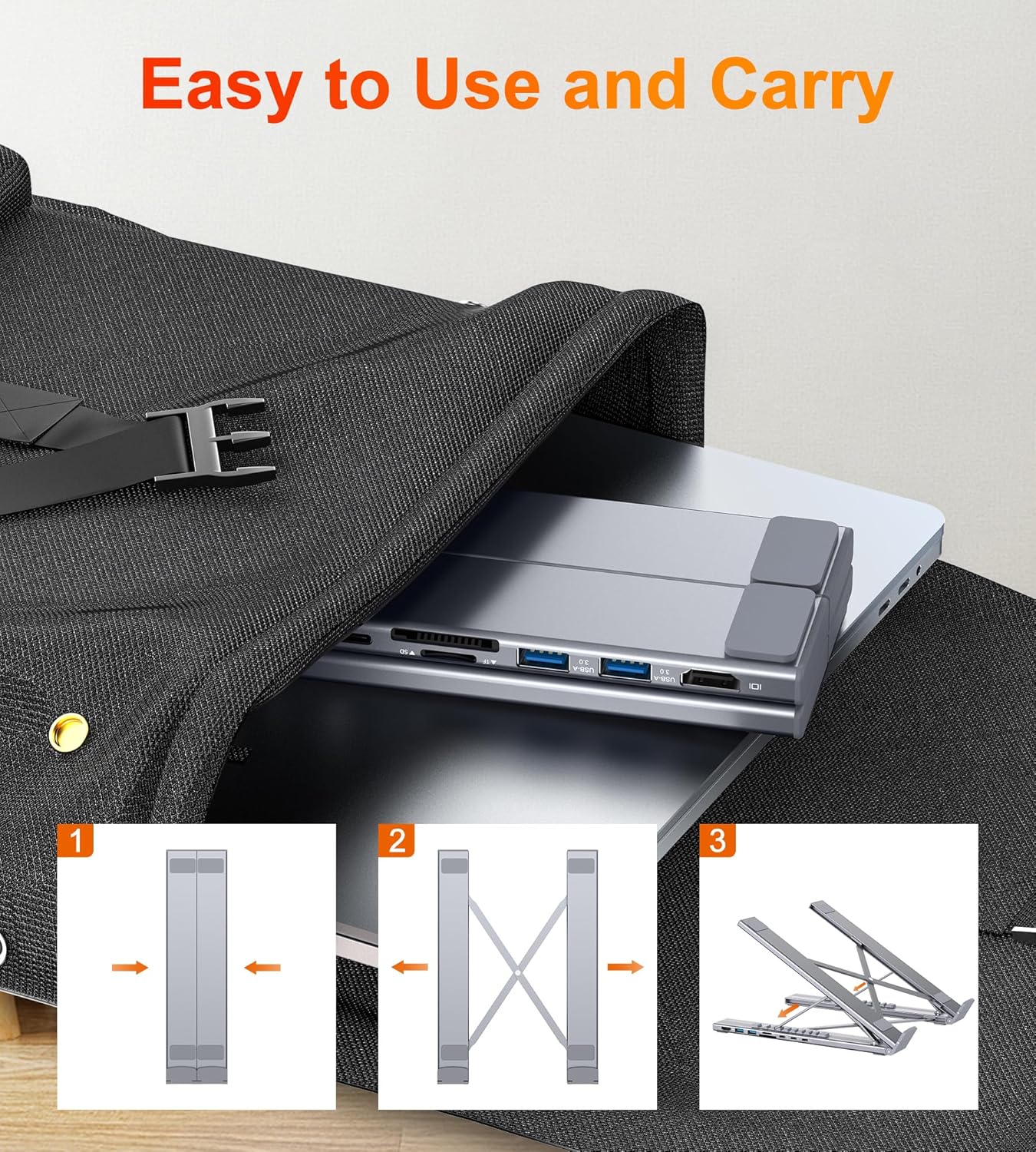 Aluminum Laptop Docking Station Stand