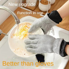 Bamboo Fiber Wire Dishwashing Gloves