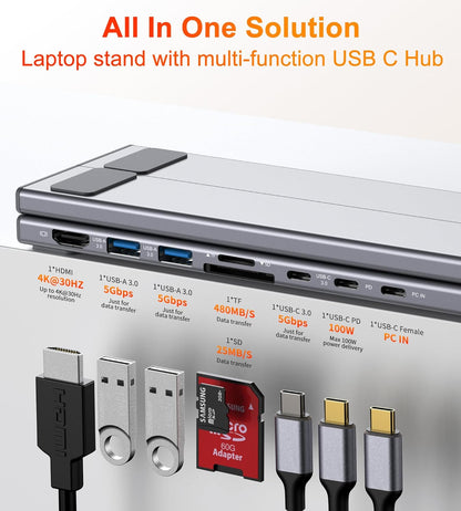 Aluminum Laptop Docking Station Stand
