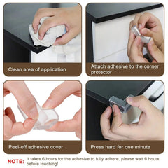 Transparent Anti-collision Corner Cover (Pack of 6)